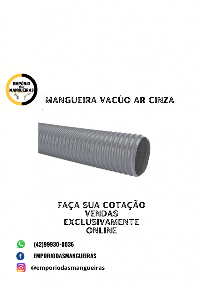 Mangueira vaco ar cinza
