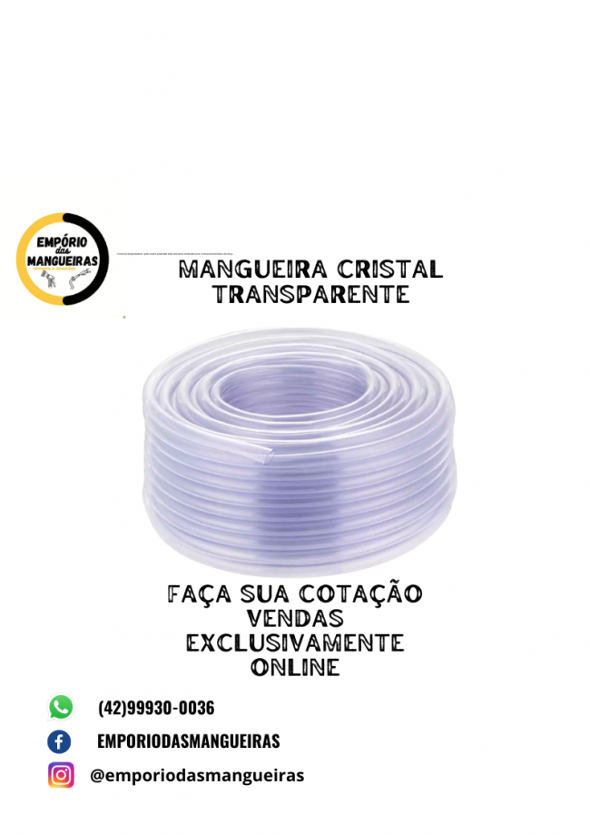 mangueira cristal transparente