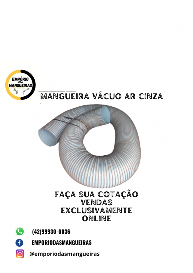 Mangueira vcuo ar cinza